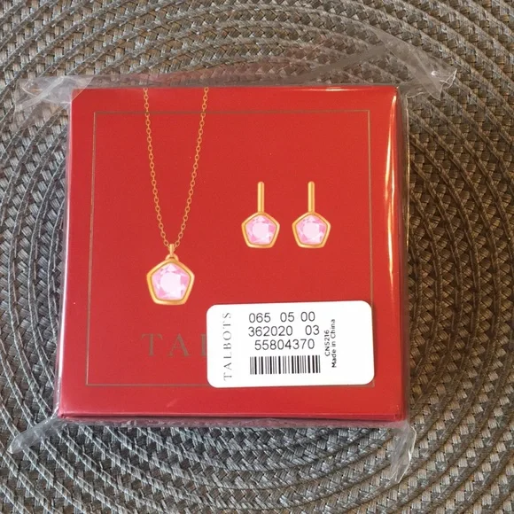 TALBOTSPINK SPARKLE NECKLACE AND EARRINGS GIFT SET